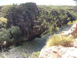 Looking down on the gorge from the lookout