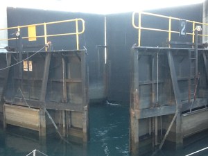Cullen Bay Marina's lock system at work