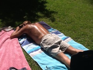 Relaxing at the inner city beach, waterfront Darwin