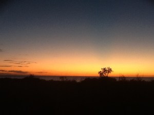 Sunset over the sea, from 'The Tent', Barn Hill