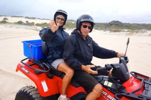 Wet weather jackets adorned, and off we go!