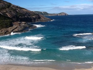 The Salmon Hole - see the fishermen on the rocks top left hand side
