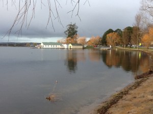 Boat sheds on Lake Wendouree