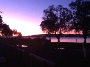 One delightful sunset over The Lake